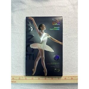 De Dance Hose Soul With Nonslip Bottoms, White Size S/M